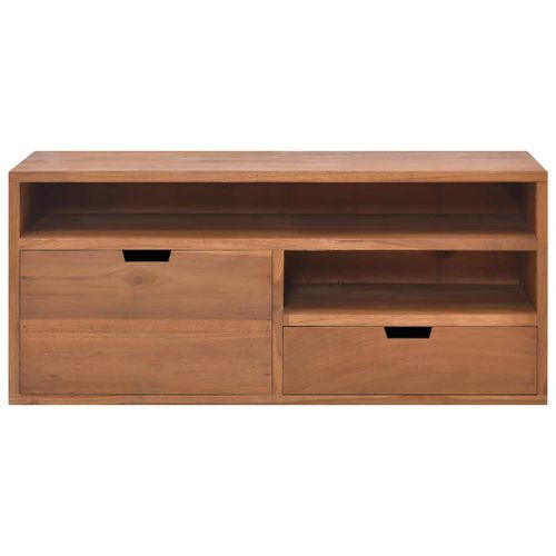 Meuble TV 90x30x40 cm Bois de teck massif - Photo n°3; ?>