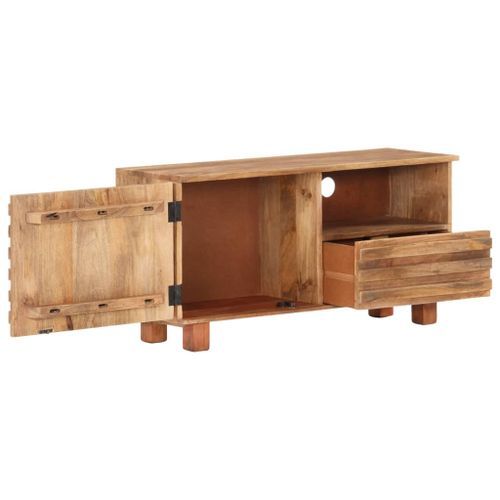 Meuble TV 90x30x45 cm Bois de manguier massif - Photo n°3; ?>