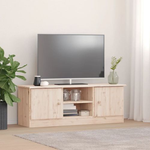 Meuble TV ALTA 112x35x41 cm bois massif pin - Photo n°2; ?>