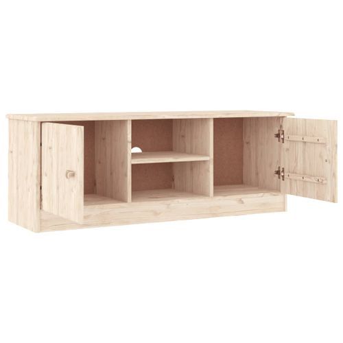 Meuble TV ALTA 112x35x41 cm bois massif pin - Photo n°3; ?>