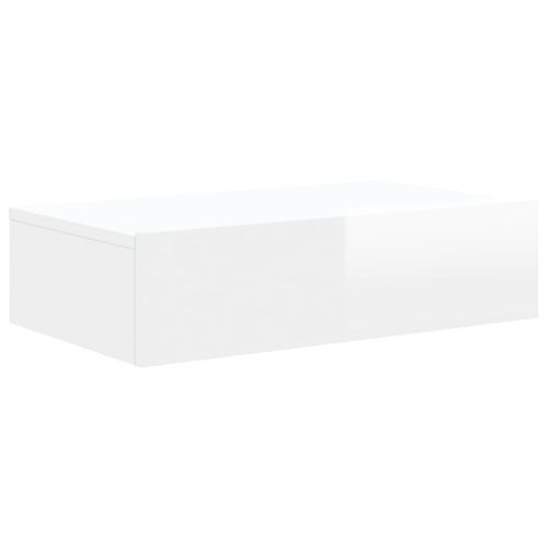 Meuble TV avec éclairage LED blanc brillant 60x35x15,5 cm - Photo n°3; ?>