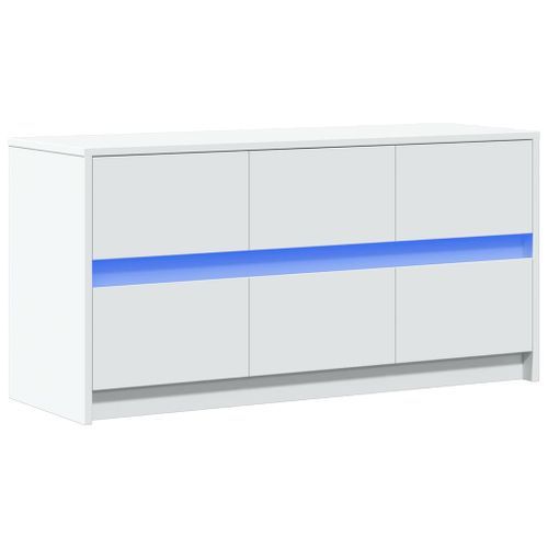 Meuble TV avec LED blanc 100x34x50 cm bois d'ingénierie - Photo n°3; ?>