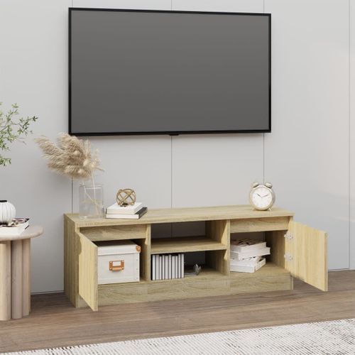 Meuble TV avec porte Chêne sonoma 102x30x36 cm - Photo n°3; ?>