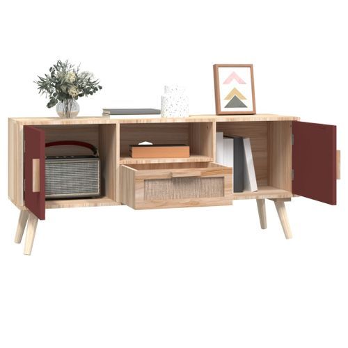 Meuble TV avec portes 105x30x45 cm bois d'ingénierie - Photo n°3; ?>