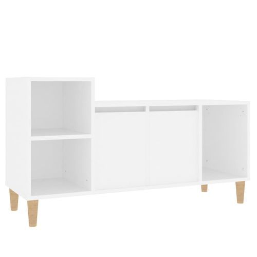 Meuble TV Blanc 100x35x55 cm Bois d'ingénierie - Photo n°2; ?>