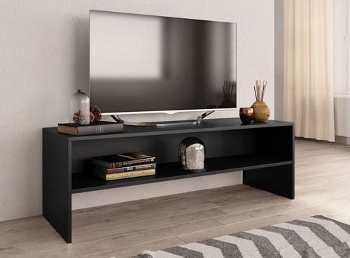 Meuble TV bois noir Thela 120 cm - Photo n°2; ?>