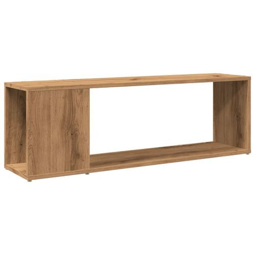 Meuble TV chêne artisanal 100x24x32 cm bois d'ingénierie - Photo n°2; ?>