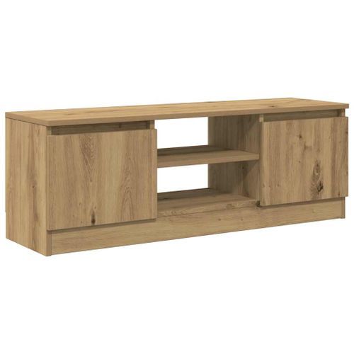 Meuble TV chêne artisanal 102x30x36 cm bois d'ingénierie - Photo n°2; ?>