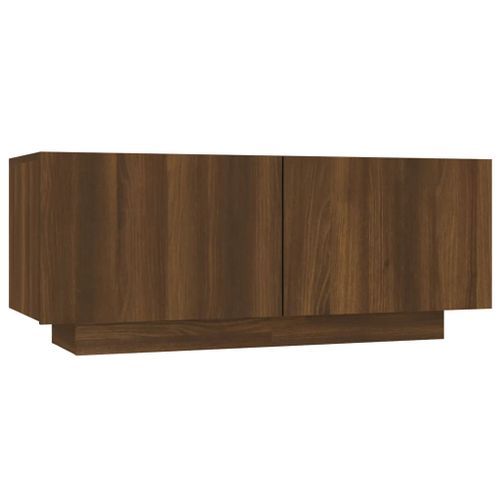 Meuble TV Chêne marron 100x35x40 cm Bois d'ingénierie - Photo n°2; ?>