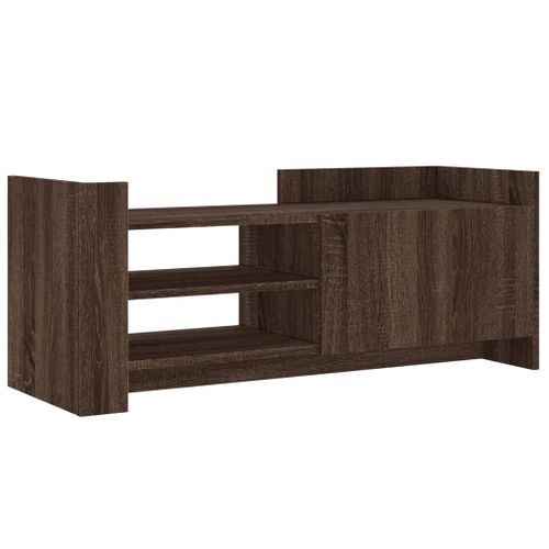 Meuble TV Chêne marron 100x35x40 cm Bois d'ingénierie - Photo n°2; ?>