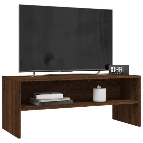 Meuble TV Chêne marron 100x40x40 cm Bois d'ingénierie - Photo n°3; ?>