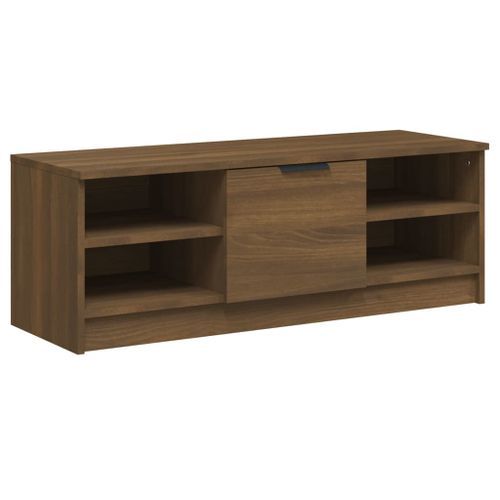 Meuble TV Chêne marron 102x35,5x36,5 cm Bois d'ingénierie - Photo n°2; ?>