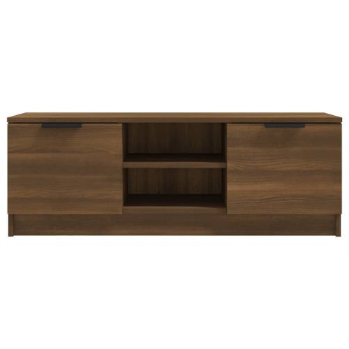 Meuble TV Chêne marron 102x35x36,5 cm Bois d'ingénierie - Photo n°3; ?>