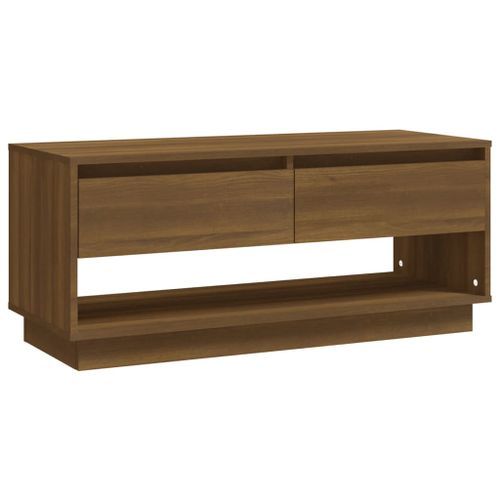 Meuble TV Chêne marron 102x41x44 cm Bois d'ingénierie - Photo n°2; ?>