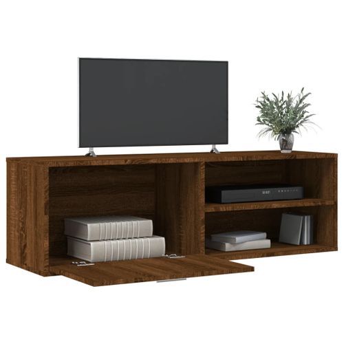 Meuble TV chêne marron 120x34x37 cm bois d'ingénierie - Photo n°3; ?>