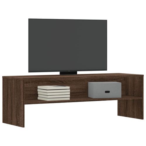 Meuble TV chêne marron 120x40x40 cm bois d'ingénierie - Photo n°3; ?>