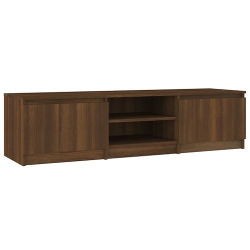 Meuble TV Chêne marron 140x40x35,5 cm Bois d'ingénierie - Photo n°2; ?>