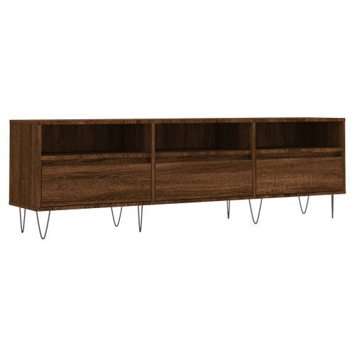 Meuble TV chêne marron 150x30x44,5 cm bois d'ingénierie - Photo n°2; ?>