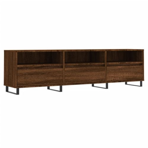 Meuble TV chêne marron 150x30x44,5 cm bois d'ingénierie - Photo n°2; ?>