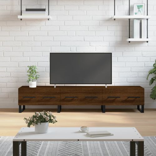 Meuble TV chêne marron 150x36x30 cm bois d'ingénierie - Photo n°2; ?>