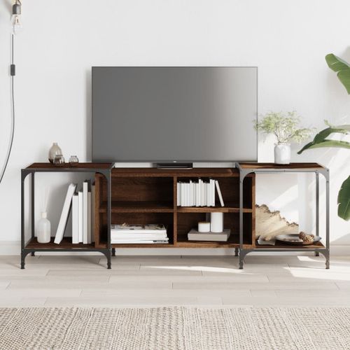 Meuble TV chêne marron 153x37x50 cm bois d'ingénierie - Photo n°2; ?>