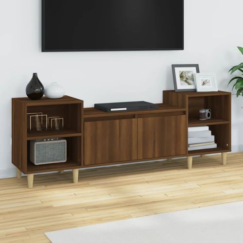 Meuble TV Chêne marron 160x35x55 cm Bois d'ingénierie - Photo n°2; ?>