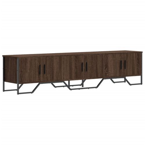 Meuble TV chêne marron 180x34x41 cm bois d'ingénierie - Photo n°2; ?>