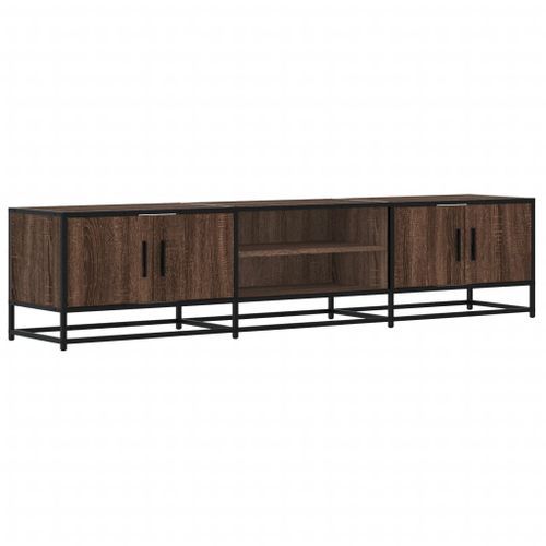 Meuble TV chêne marron 180x35x41 cm bois d'ingénierie - Photo n°2; ?>