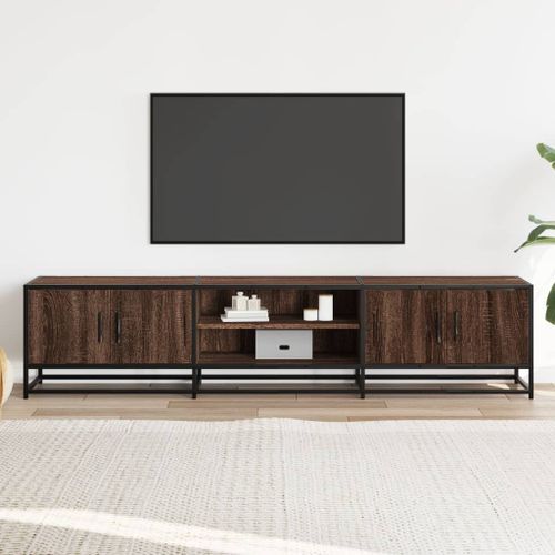 Meuble TV chêne marron 180x35x41 cm bois d'ingénierie - Photo n°3; ?>