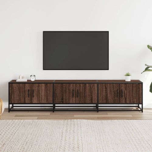 Meuble TV chêne marron 180x35x41 cm bois d'ingénierie - Photo n°3; ?>