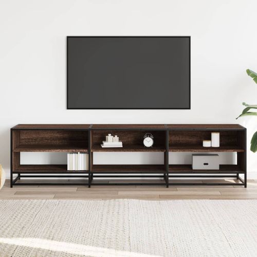 Meuble TV chêne marron 180x40x46 cm bois d'ingénierie - Photo n°3; ?>