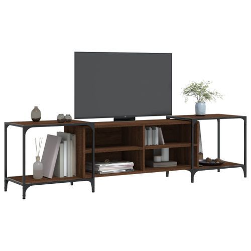 Meuble TV chêne marron 203x37x50 cm bois d'ingénierie - Photo n°3; ?>