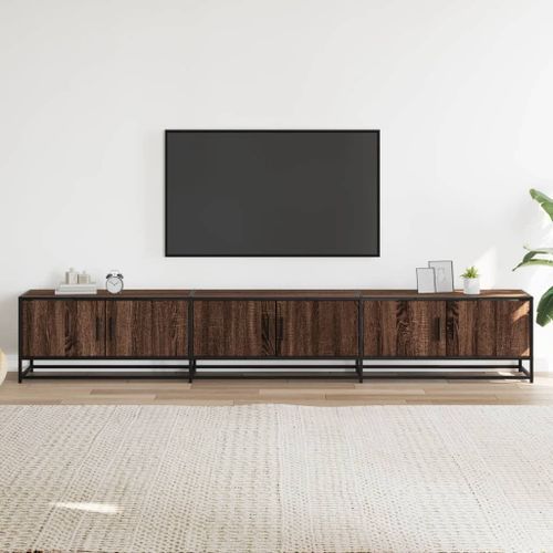 Meuble TV chêne marron 240x35x41 cm bois d'ingénierie - Photo n°3; ?>