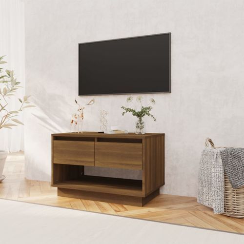 Meuble TV Chêne marron 70x41x44 cm Bois d'ingénierie - Photo n°3; ?>