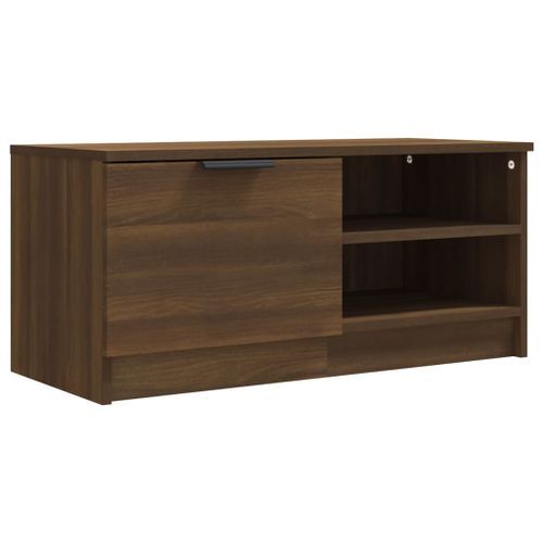 Meuble TV Chêne marron 80x35x36,5 cm Bois d'ingénierie - Photo n°2; ?>