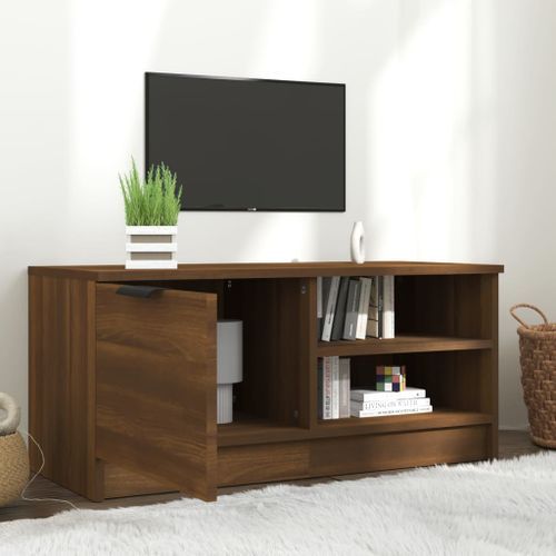 Meuble TV Chêne marron 80x35x36,5 cm Bois d'ingénierie - Photo n°3; ?>