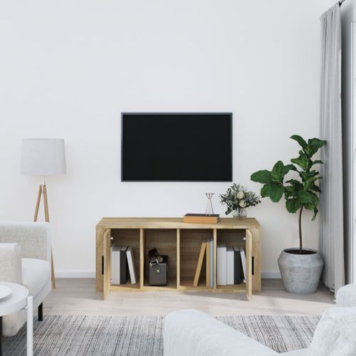 Meuble TV Chêne sonoma 100x35x40 cm Bois d'ingénierie - Photo n°3; ?>