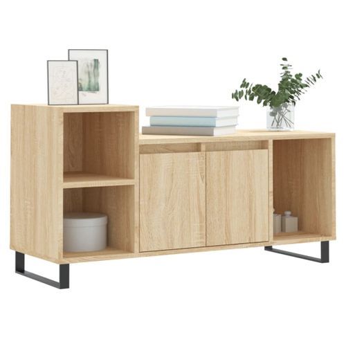 Meuble TV Chêne sonoma 100x35x55 cm Bois d'ingénierie - Photo n°3; ?>