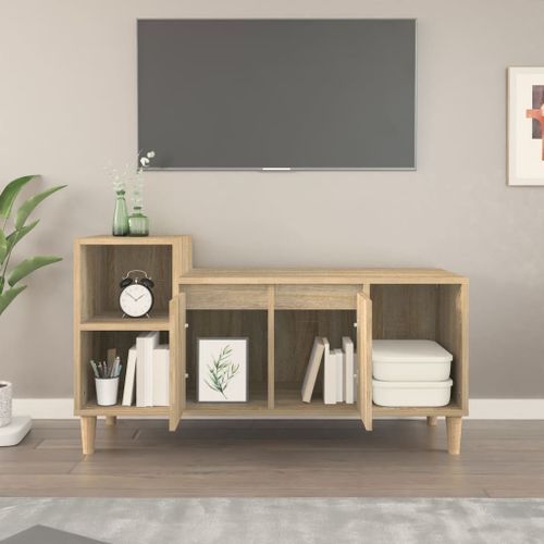 Meuble TV Chêne sonoma 100x35x55 cm Bois d'ingénierie - Photo n°3; ?>