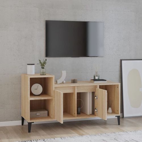 Meuble TV Chêne sonoma 100x35x55 cm Bois d'ingénierie - Photo n°3; ?>