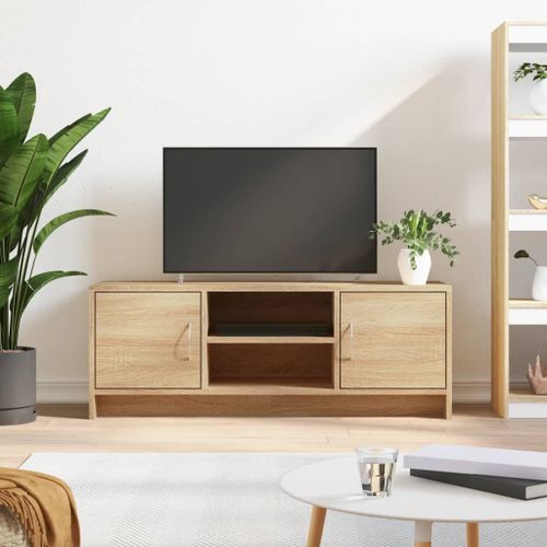 Meuble TV chêne sonoma 102x30x37,5 cm bois d'ingénierie - Photo n°2; ?>