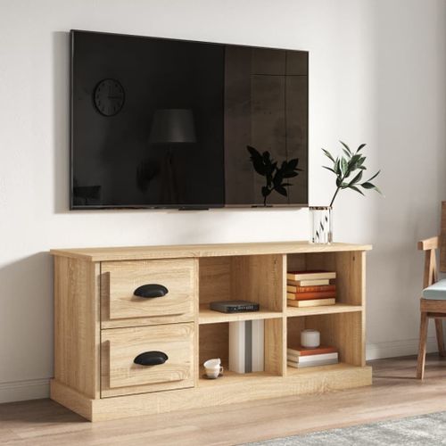 Meuble TV chêne sonoma 102x35,5x47,5 cm bois d'ingénierie - Photo n°2; ?>