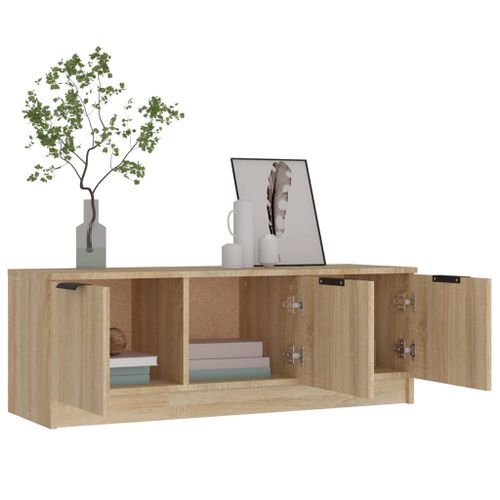 Meuble TV Chêne sonoma 102x35x36,5 cm Bois d'ingénierie - Photo n°2; ?>