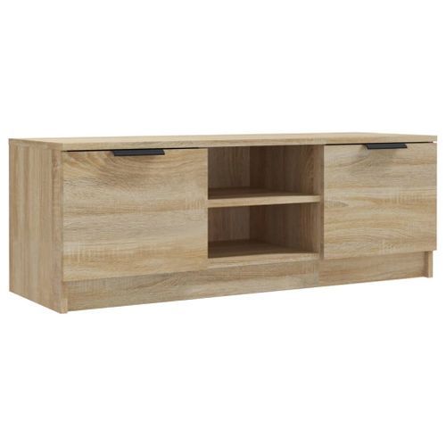 Meuble TV Chêne sonoma 102x35x36,5 cm Bois d'ingénierie - Photo n°2; ?>