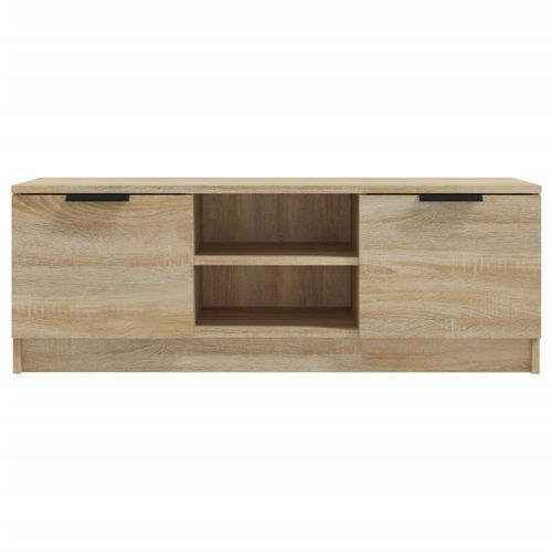 Meuble TV Chêne sonoma 102x35x36,5 cm Bois d'ingénierie - Photo n°3; ?>