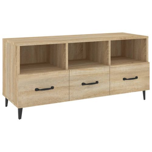 Meuble TV Chêne sonoma 102x35x50 cm Bois d'ingénierie - Photo n°2; ?>