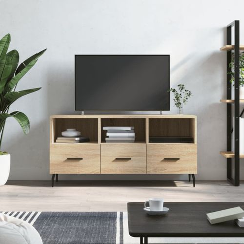 Meuble TV chêne sonoma 102x36x50 cm bois d'ingénierie - Photo n°2; ?>