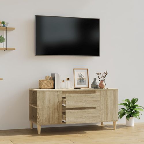 Meuble TV Chêne sonoma 102x44,5x50 cm Bois d'ingénierie - Photo n°2; ?>