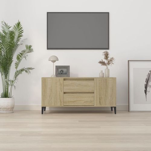 Meuble TV Chêne sonoma 102x44,5x50 cm Bois d'ingénierie - Photo n°3; ?>