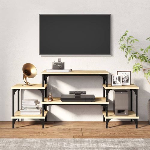 Meuble TV chêne sonoma 117x35x52 cm bois d'ingénierie - Photo n°3; ?>